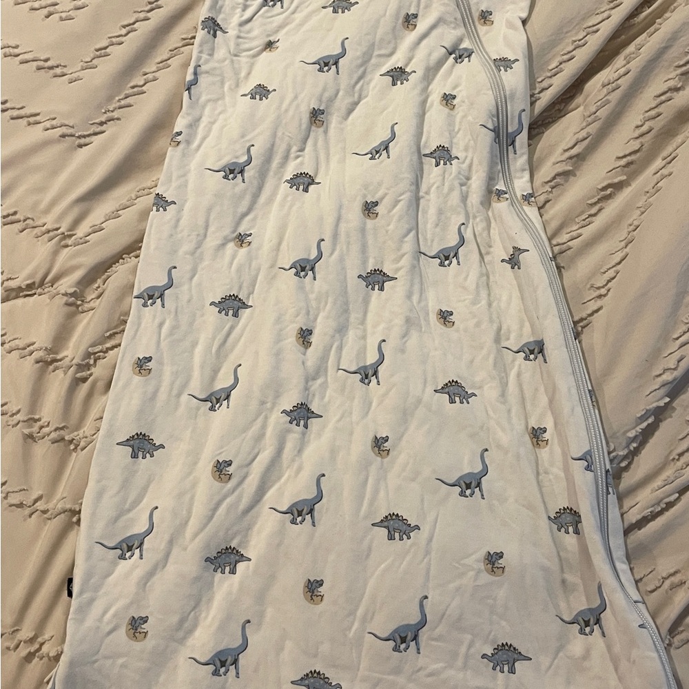 Kyte BABY Dinosaur Print Sleep Sack - White and Blue
